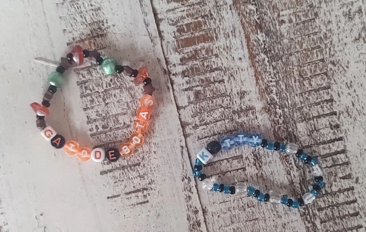 Pulseiras de miçangas personalizadas - Gato de Botas 