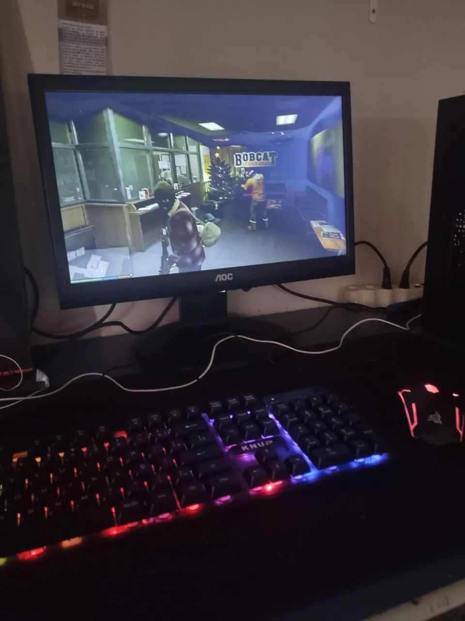 Computador Gamer Completo, i5 7 geração, 16 RAM, SSD de 128+HD 500, vídeo GTX 1050 top , !