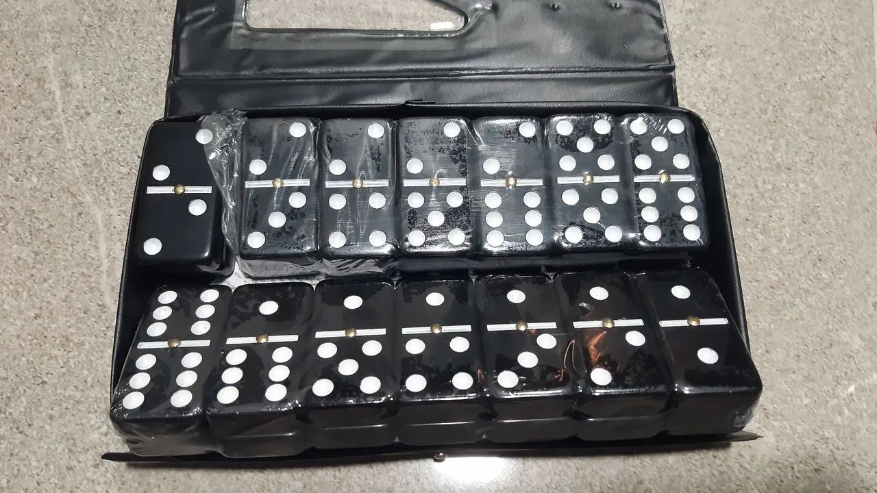 Dominó de osso profissional grosso 1cm - já é o menor preço 