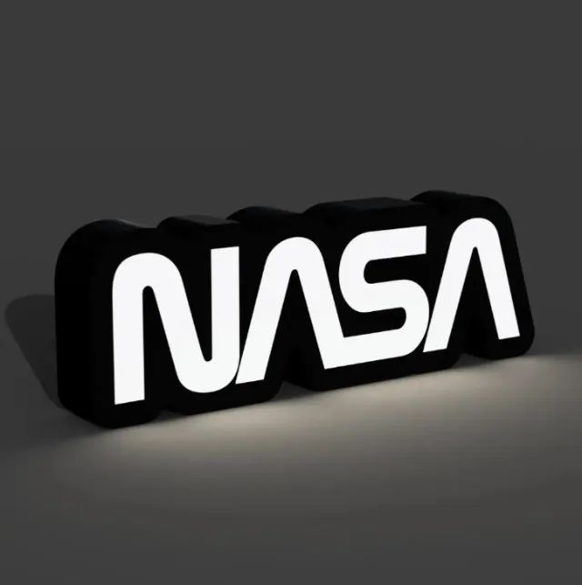 Luminária da Nasa com Iluminação LED - Impressão 3D, Botão Liga/Desliga e Fonte 12V Inclus