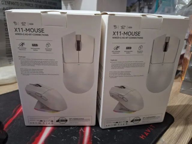 Mouse Gamer x11 sem fio Branco - Foto 3