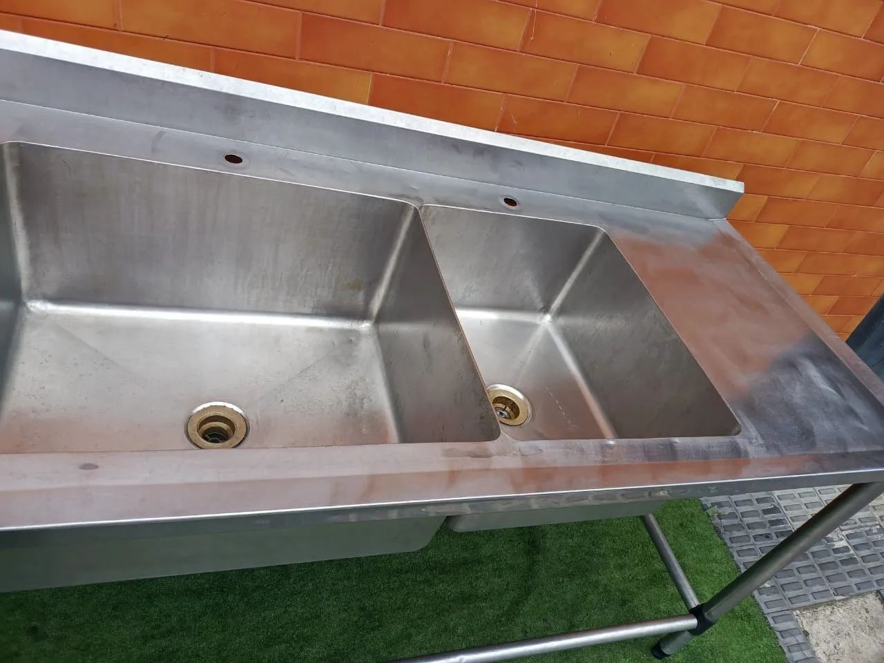Pia industrial inox duas cubas  - Foto 5