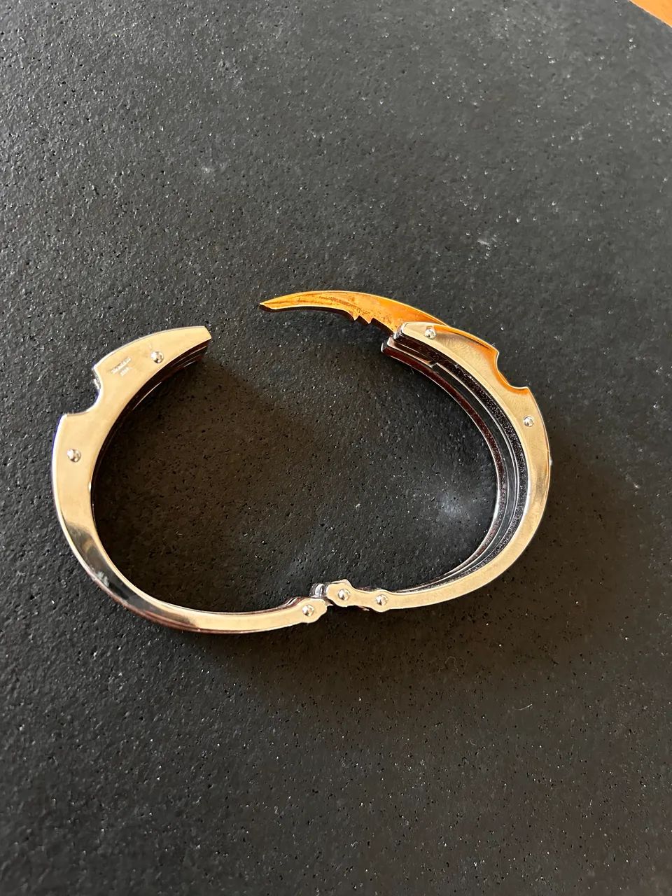 Bracelete em aço, madeira e bronze - Foto 5
