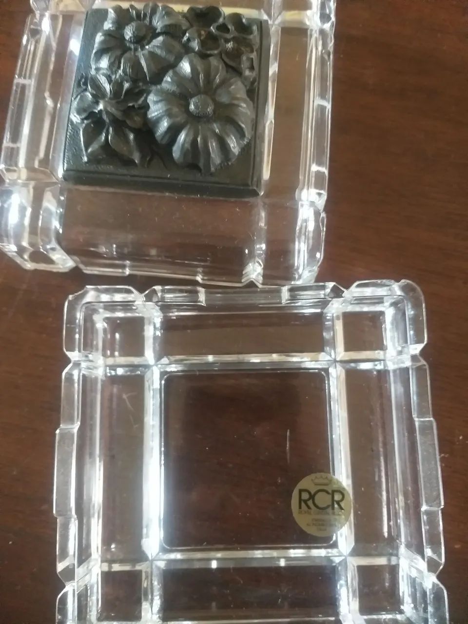 Caixa de joias vintage em cristal - Foto 4
