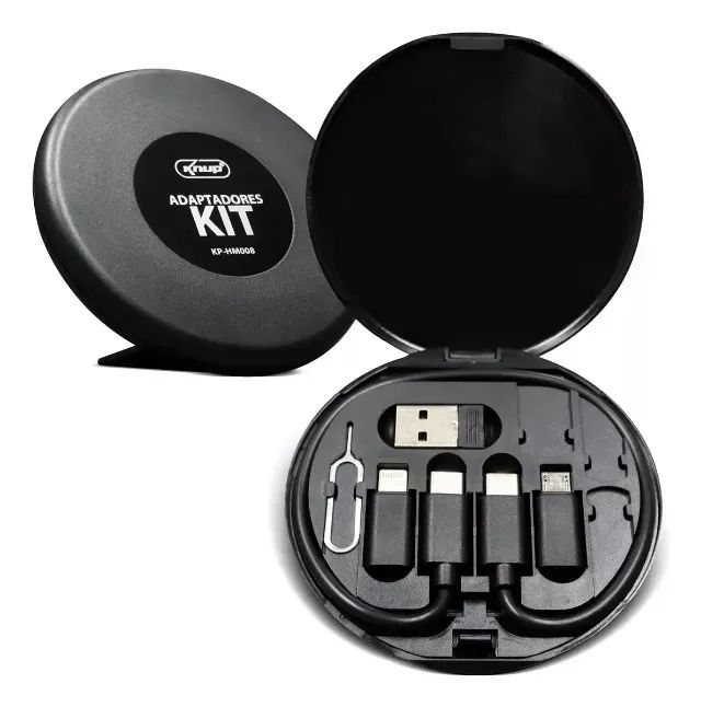 Kit De Adaptador Usb C Para Usb Lightning Micro - Com Estojo - Foto 3