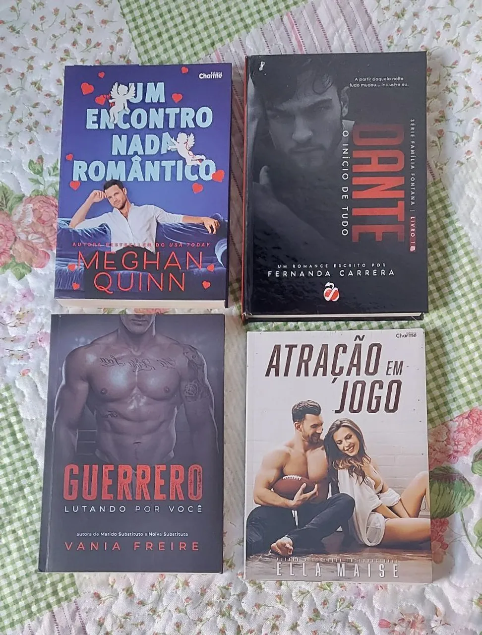 Livros de Romance - 4 Livros - Novos