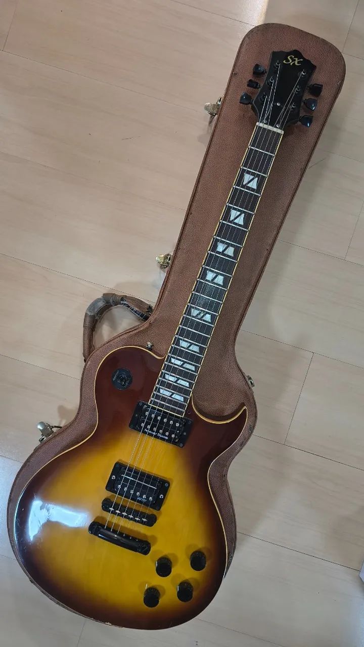 SX Les Paul Guitar with Upgrades, Black