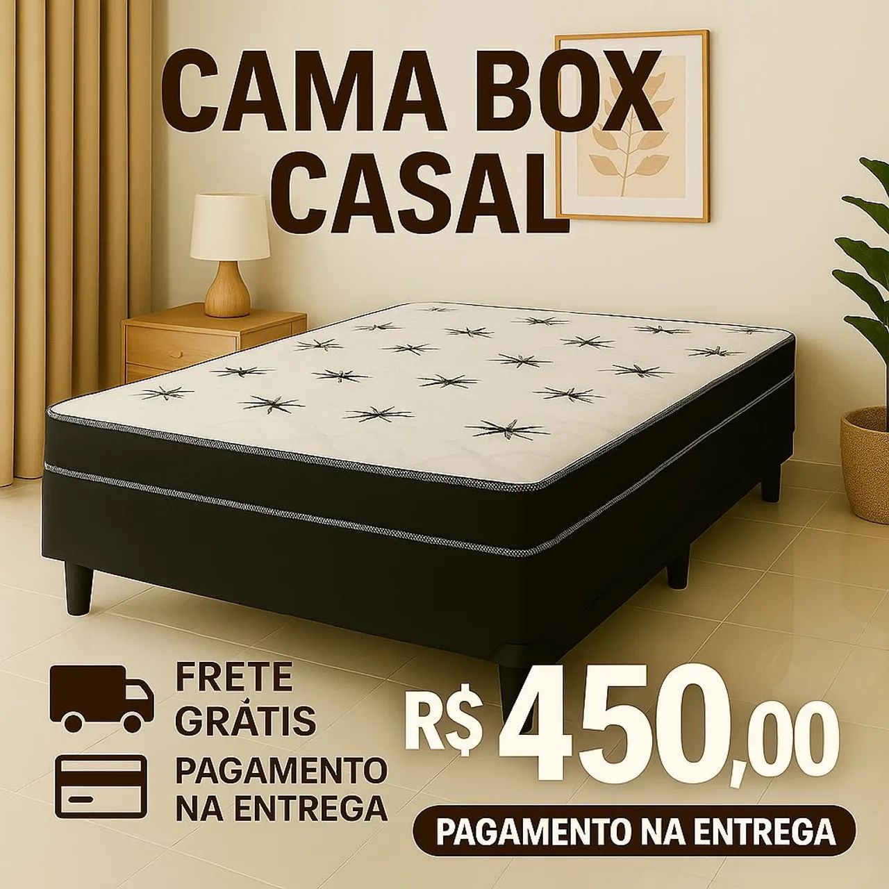 Cama Box Casal - Frete Grátis - R$ 450,00