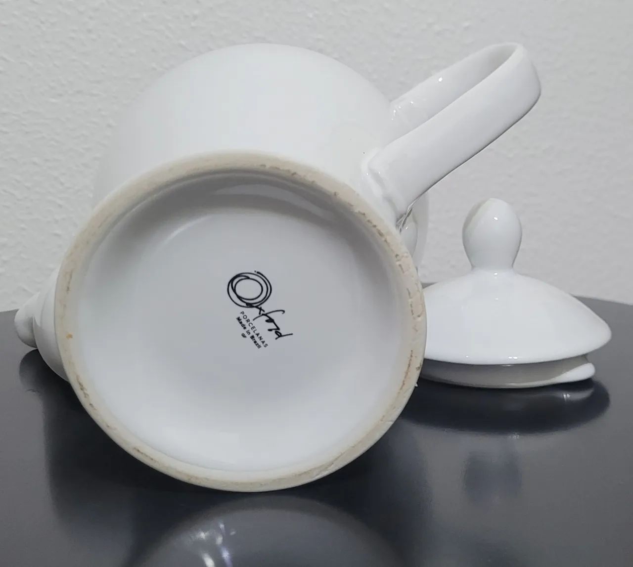 Bule de Porcelana Branco Oxford - Foto 4