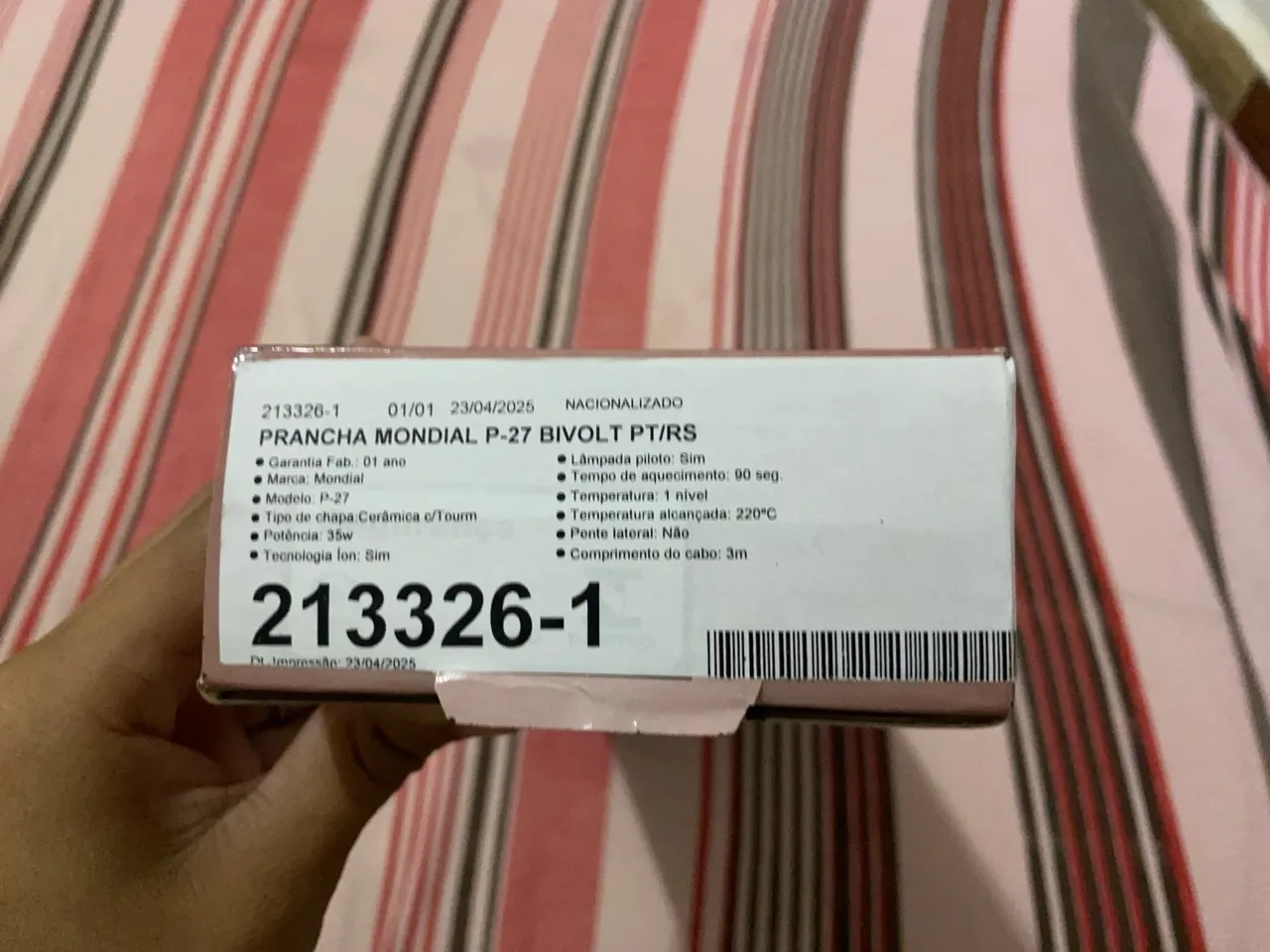 Prancha Mondial P-27 Bivolt PT/RS