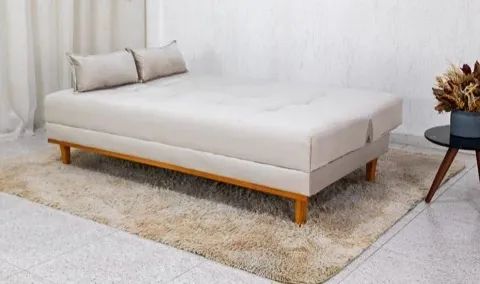 Sofá cama de 1.80m com tecido no linho  - Foto 3