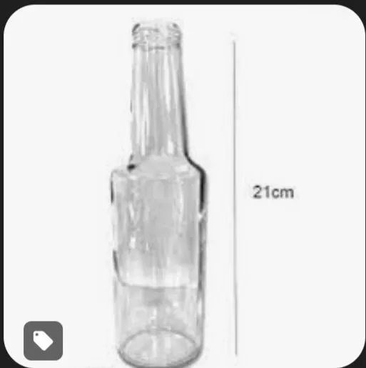 Garrafa de Vidro Decorativa 21cm
