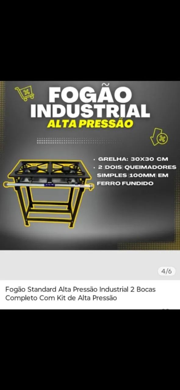 Fogão industrial novo na caixa! Acompanha mangueira e registro para instalação 