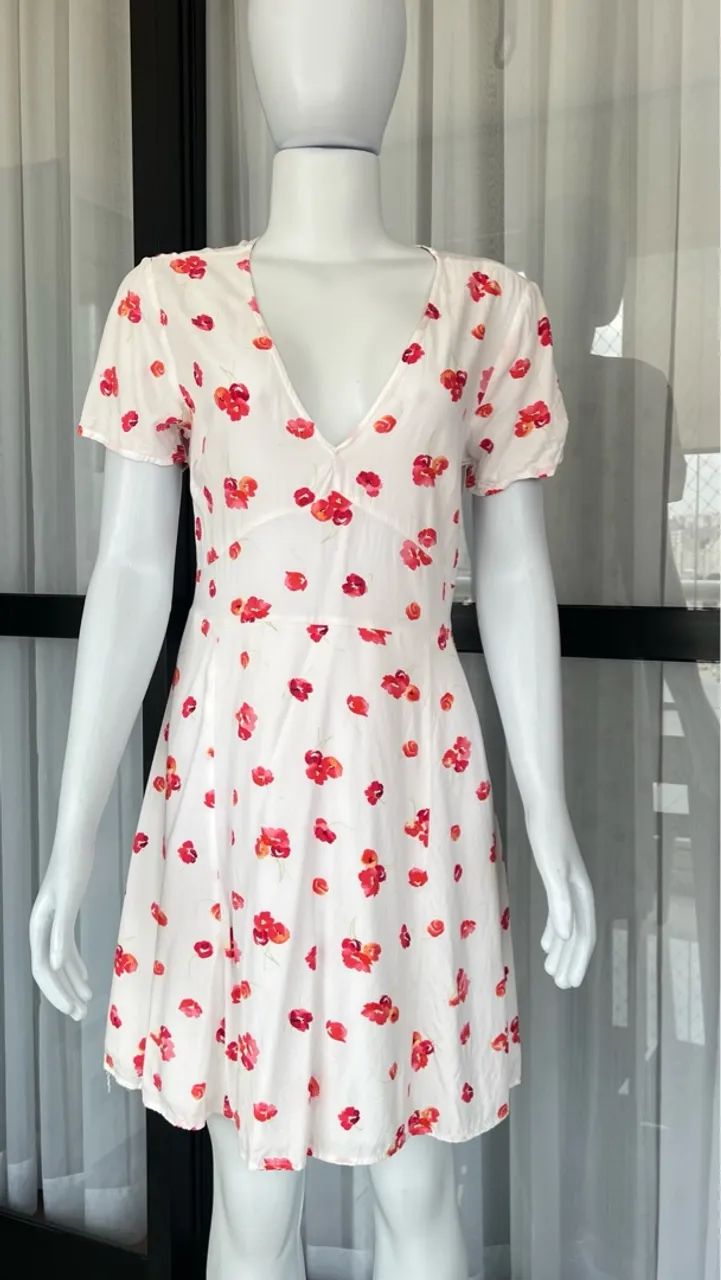 Vestido Floral Branco Feminino