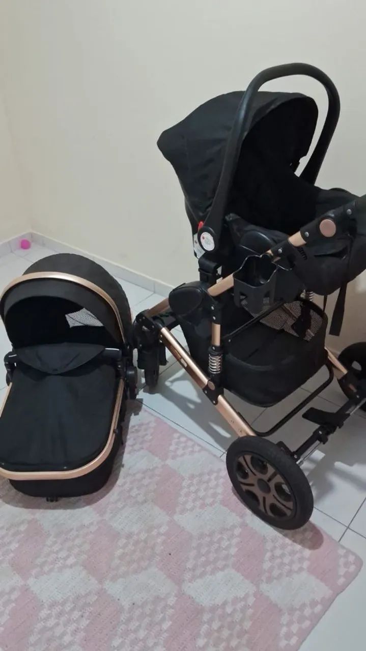 Carrinho de Bebê 2 em 1 - semi novo - Foto 5