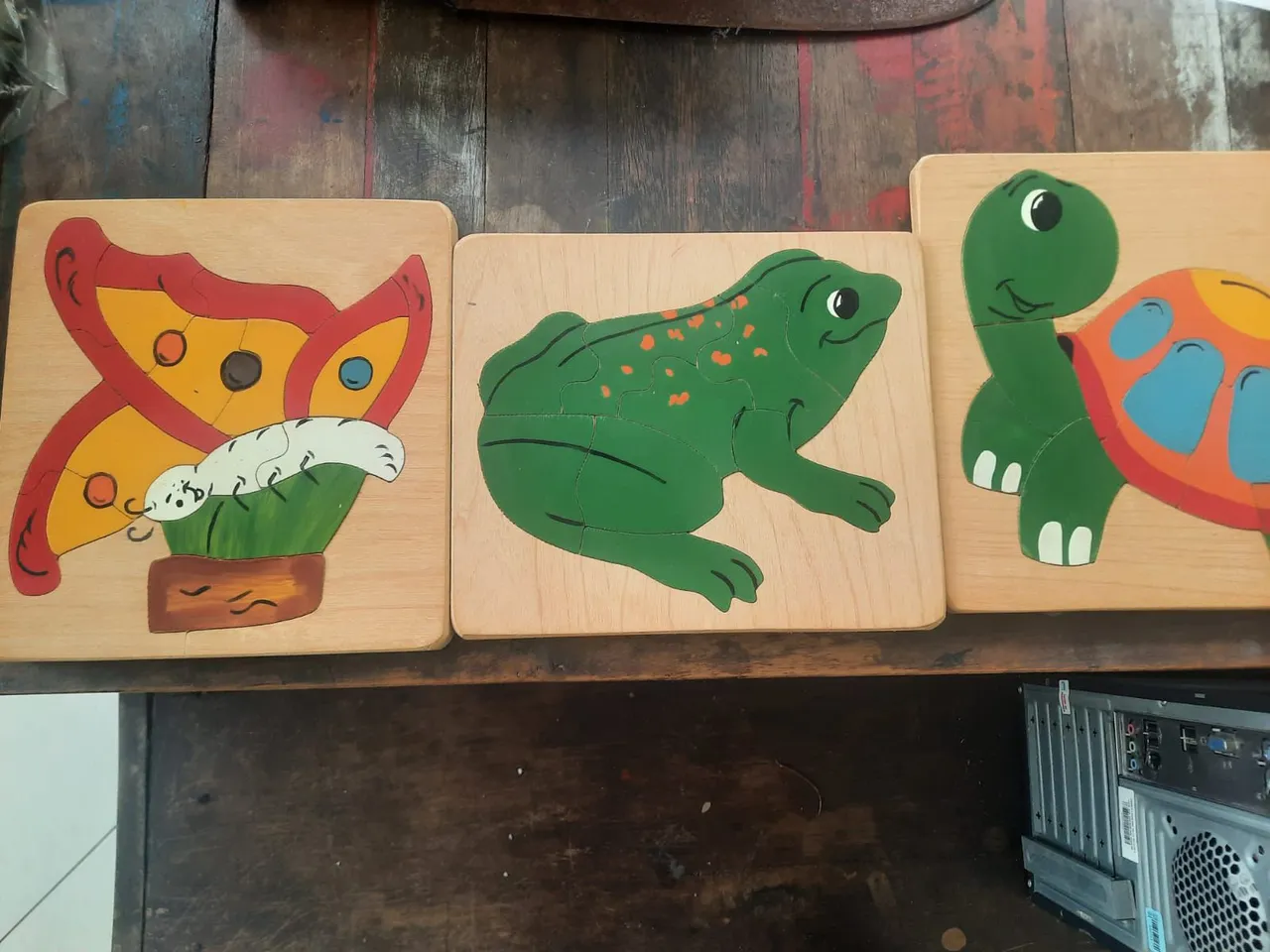 Brinquedos Educativos de Madeira - Quebra-Cabeça Infantil (Montar Animais) Peças