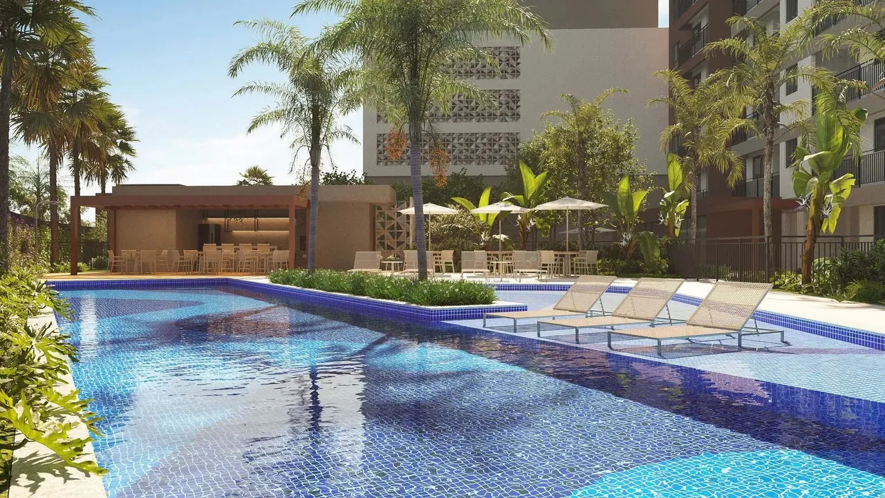 Apt com 2/4 sendo uma suíte em Mood Colina em Patamares com Piscina