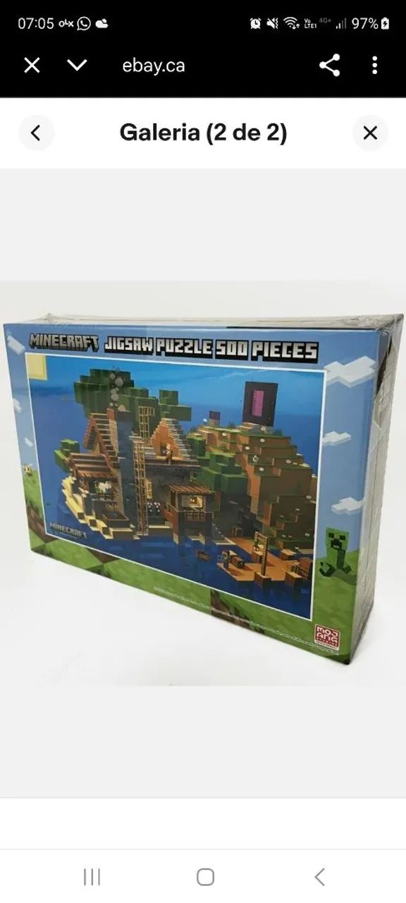 Quebra-cabeça Importado Minecraft 500 peças