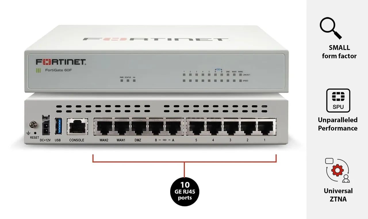 FortiGate 60F - Firewall de alto desempenho