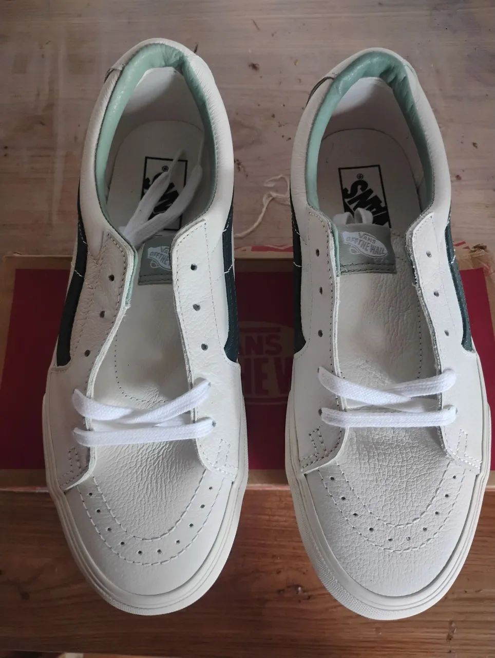 tênis vans sk8-low couro branco nunca usado masculino/feminino