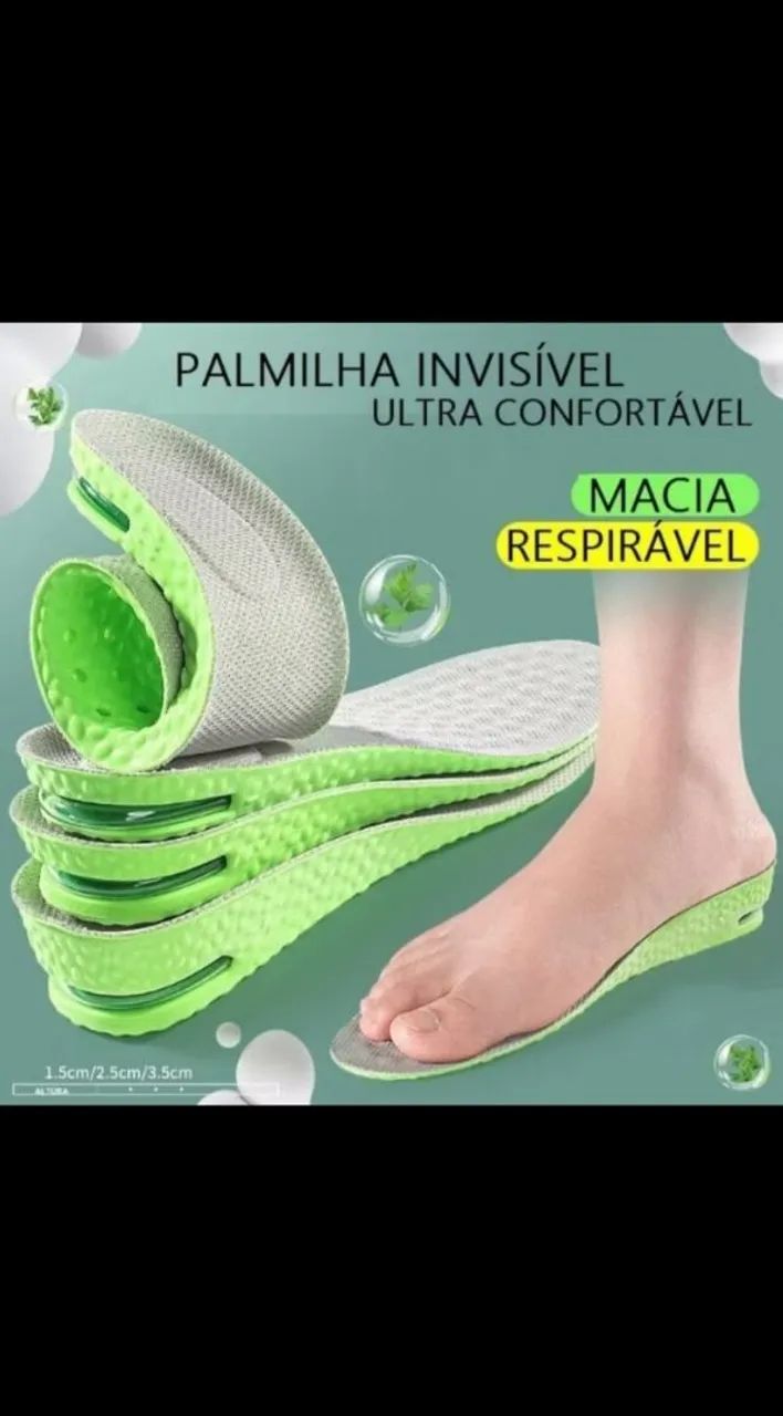 Palmilha Confortável Aumento de 3,5 Centímetros Altura  - Foto 2