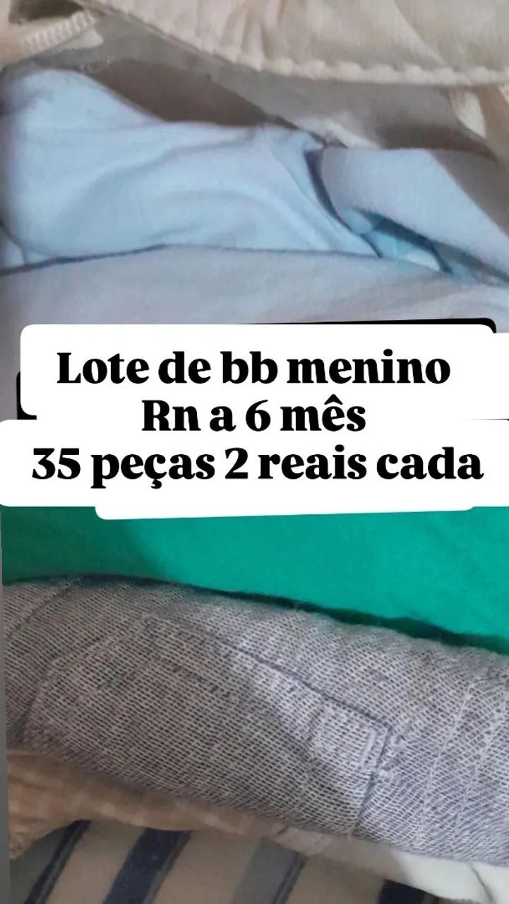 Lote de roupas de bebê menino RN a 6 meses