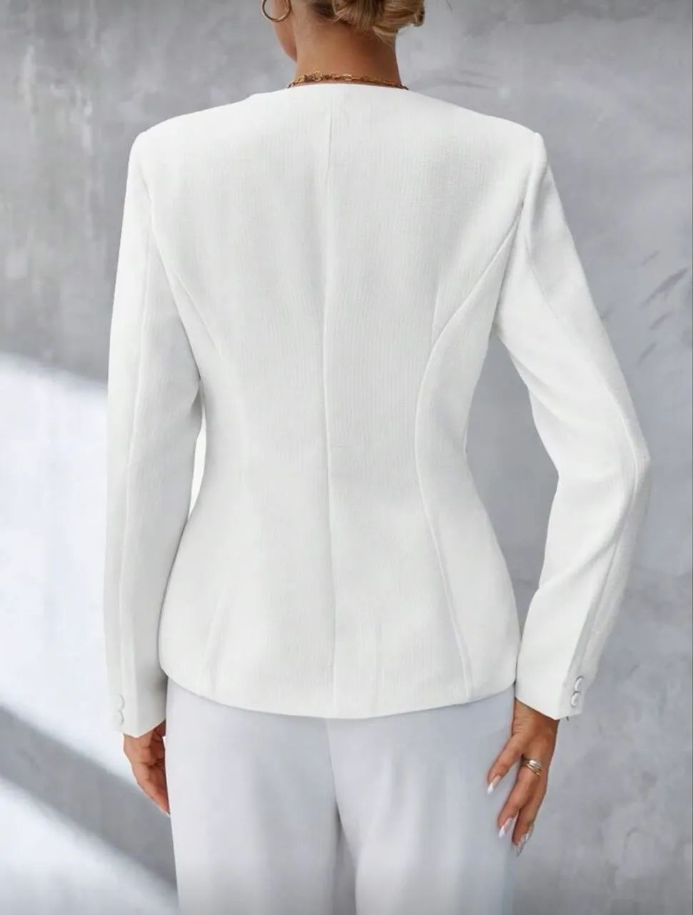 Terno branco estruturado P - Foto 3