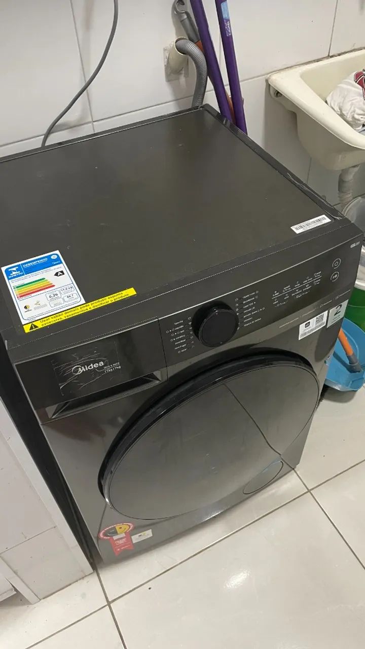 Lava e Seca Midea MF200D110WB 11Kg Midea HealthGuard Titanium Conectada 127V - Foto 4