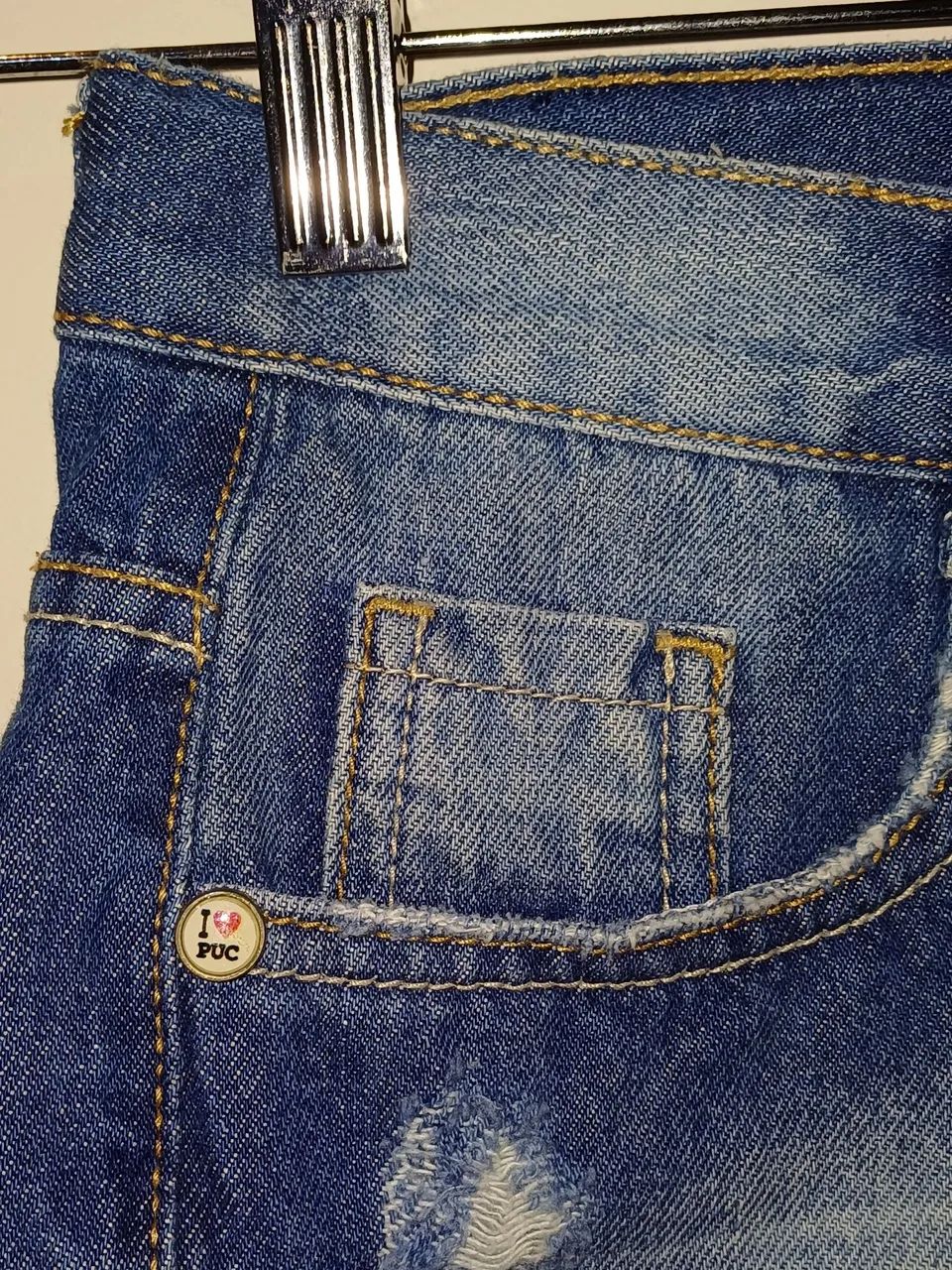 Shorts juvenil Puc Jeans, tam.12. - Foto 2