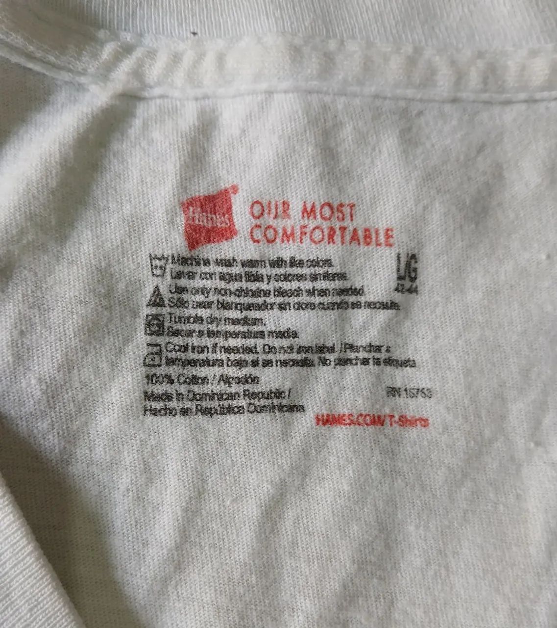 Camiseta  branca Hanes Confort - TAM G - Foto 2