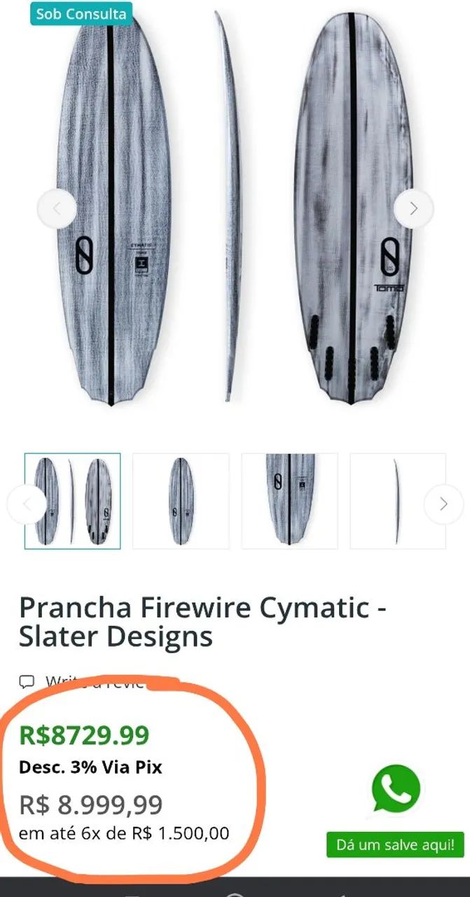 Kelly Slater Desings Tomo Firewire Prancha Surf Fcs 2 Importada - Foto 2