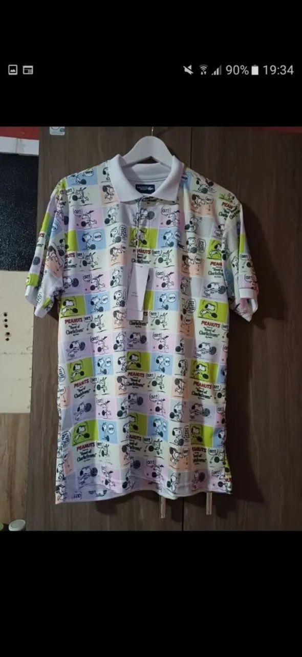Camisa Polo Peanuts Estampada