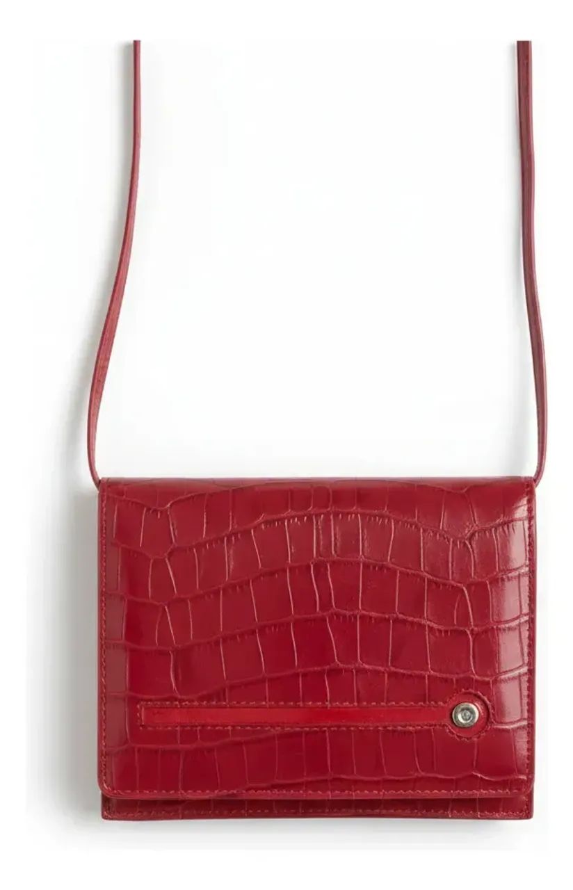 Mini Bolsa Carteira Em Couro Legítimo Marsala Da Tonin - Foto 5