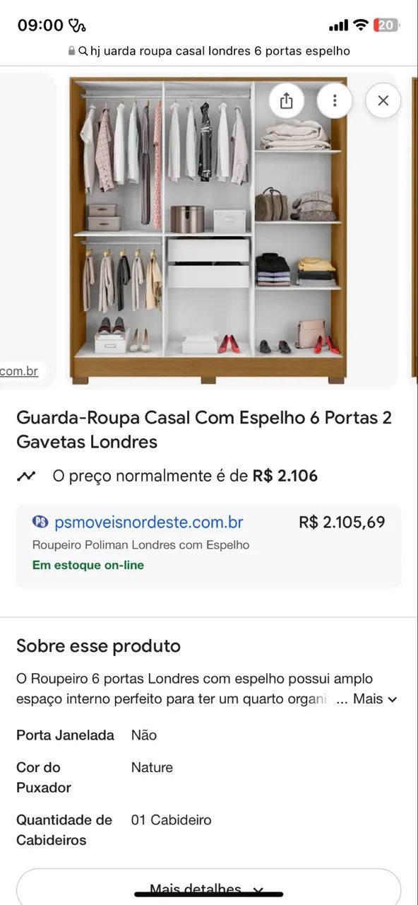 Guarda roupa 64312003263619120