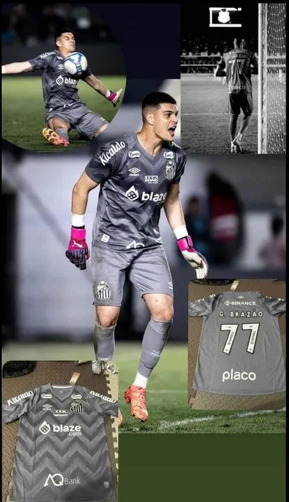 Camisa Santos FC - 77 Brazao - Tamanho GG