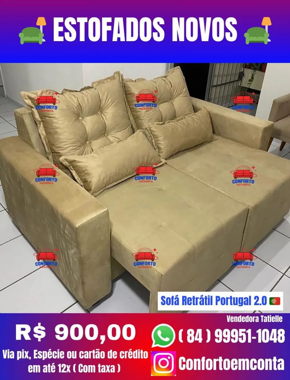 Sofá Retrátil Portugal 2.0 - Conforto e Qualidade! - Foto 5