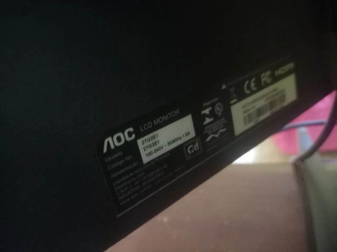 Monitor AOC 27 polegadas 100hz com 1 ms de resposta - Foto 3