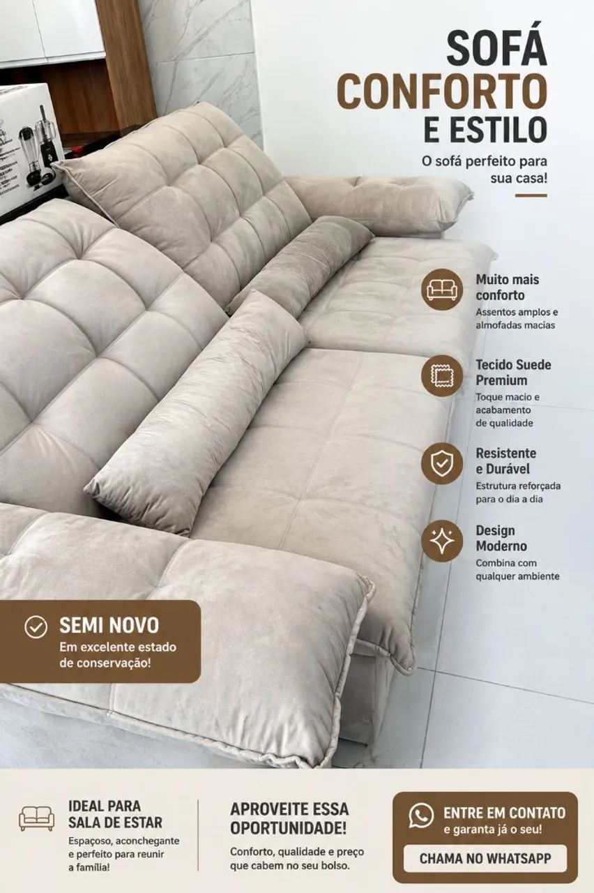 Sofá tecido Premium  - Foto 2