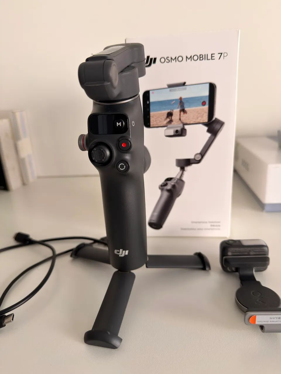Estabilizador dji osmo mobile 7p smartphone gimbal cinza