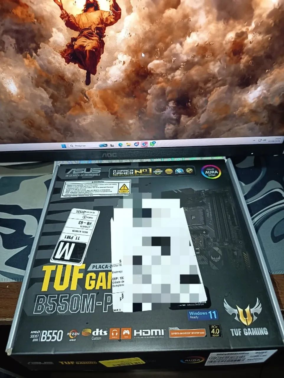 Placa mãe Asus B550M-PLUS TUF GAMING amd/ddr4 MATX - Foto 4