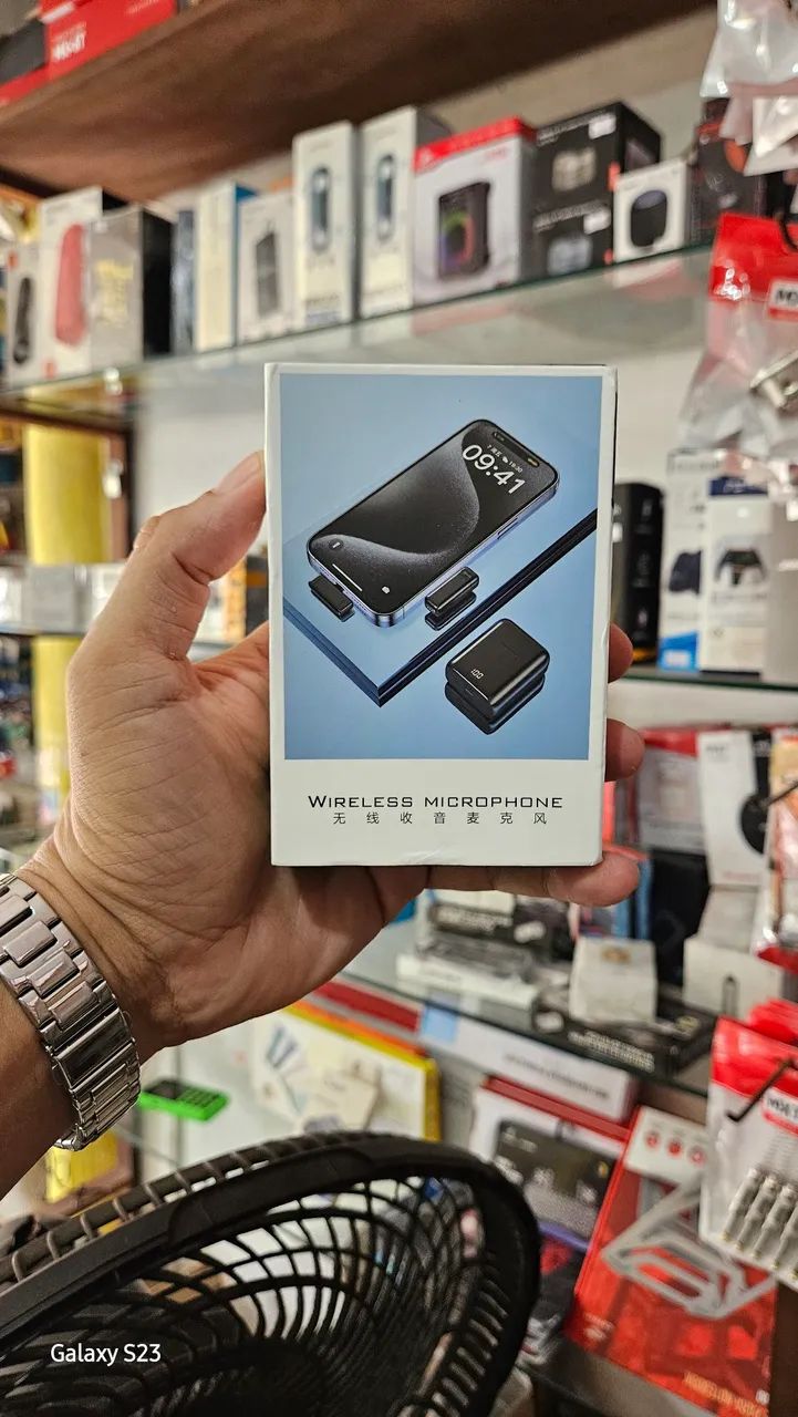 Kit 2 microfones de lapela com case k6