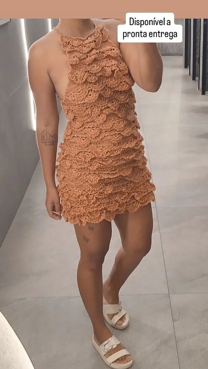 Vestido em crochê 