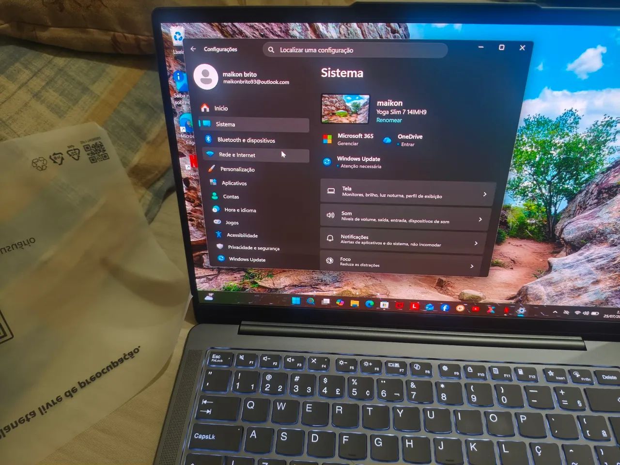 Vendo notebook Lenovo yoga slim 7i  - Foto 5