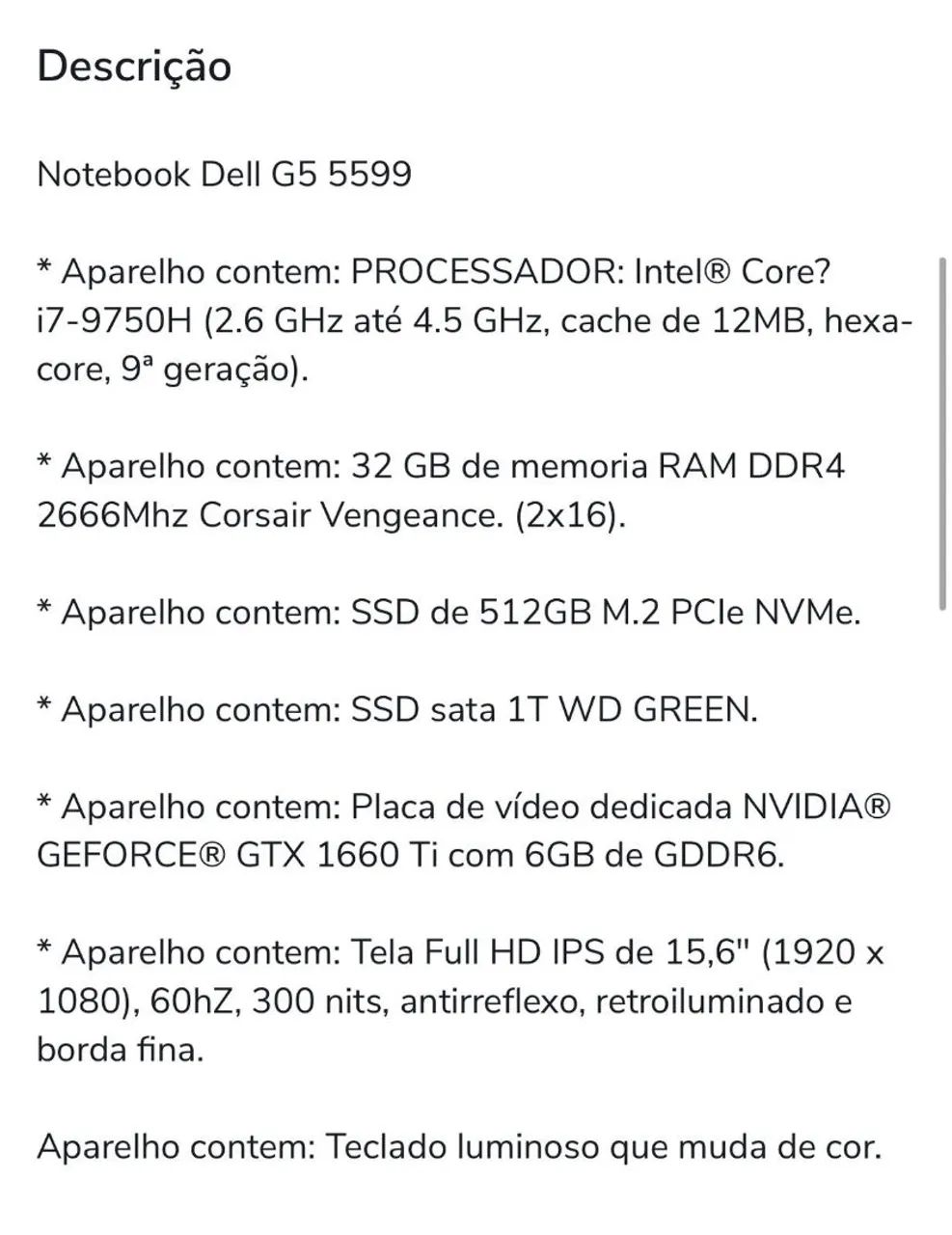 Notebook Dell G5 - Foto 2