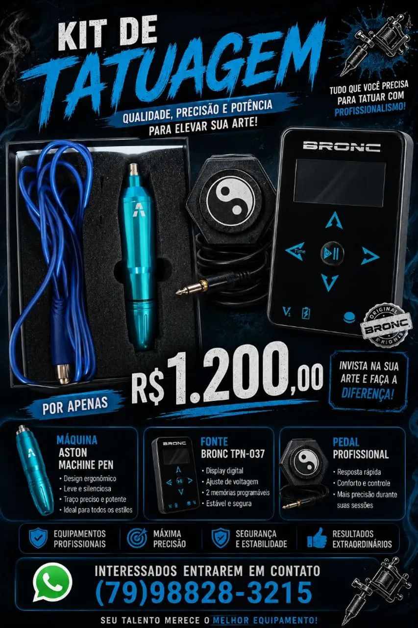 Vendo kit de tatuagem!! 