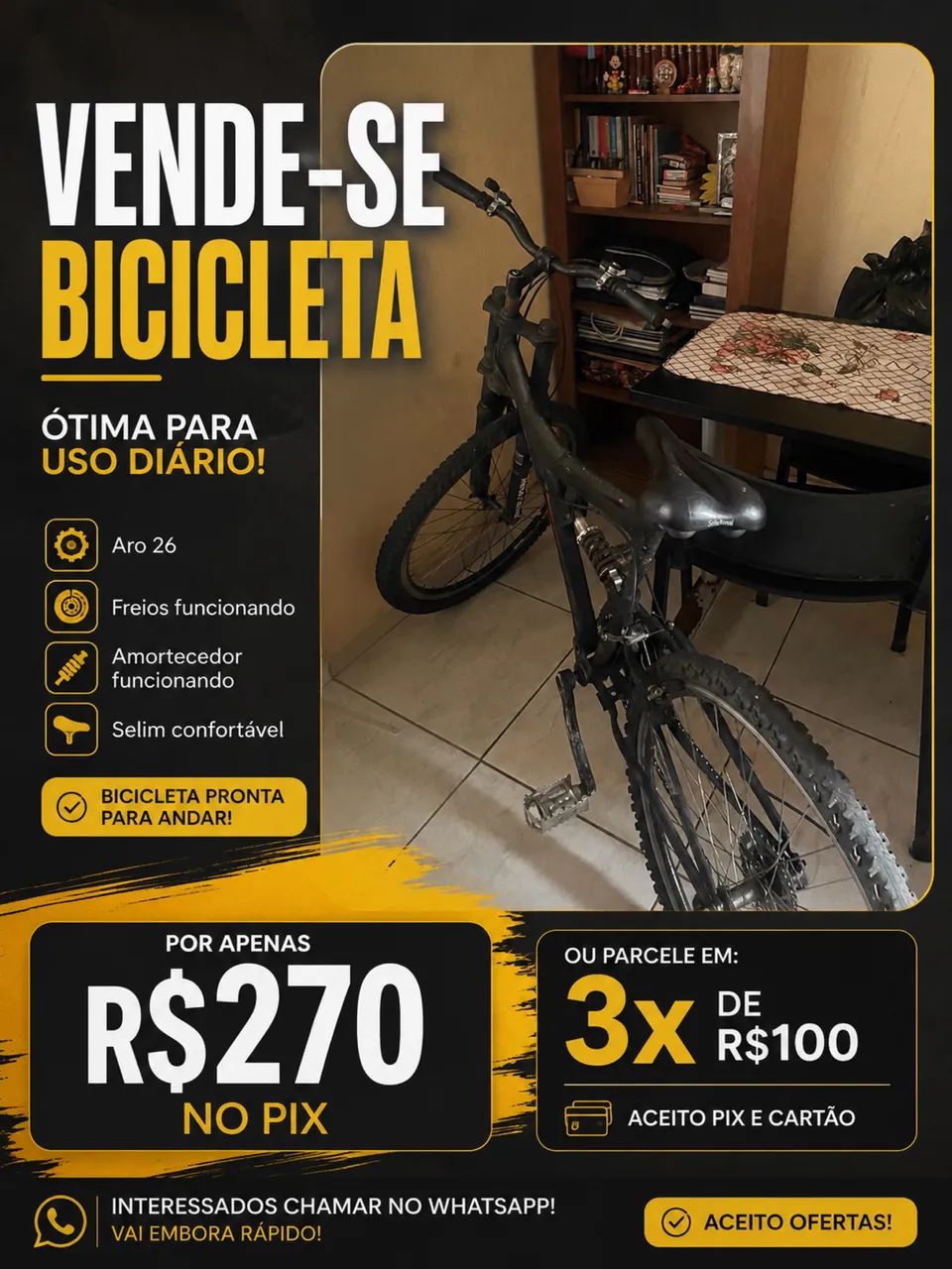 BICICLETA ARO 26 