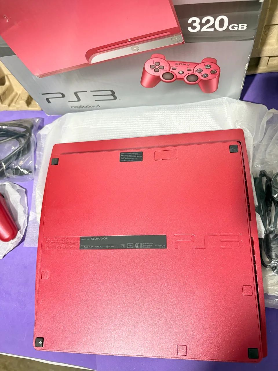 Console playstation 3 scarlet red ps3 vermelho - Foto 3