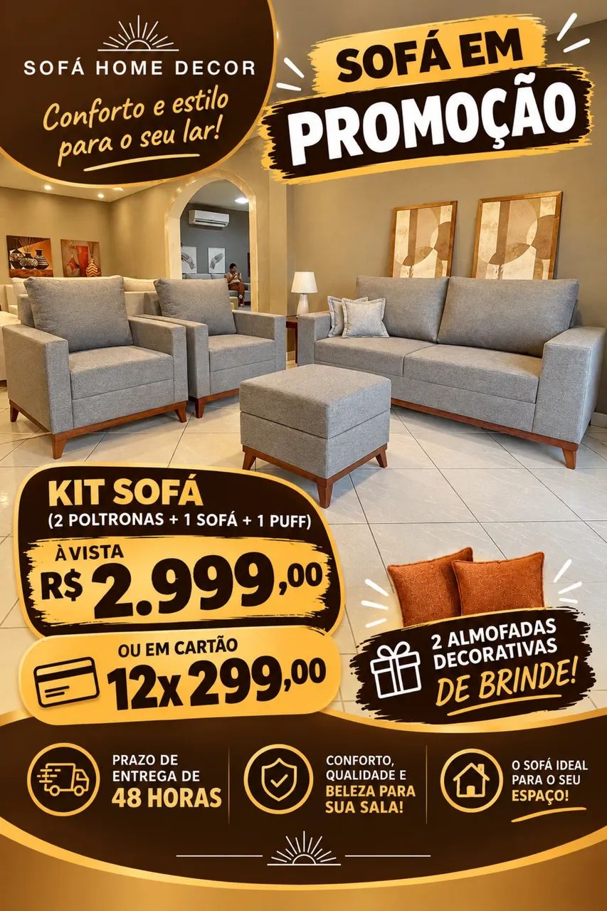 Sofá em oferta 