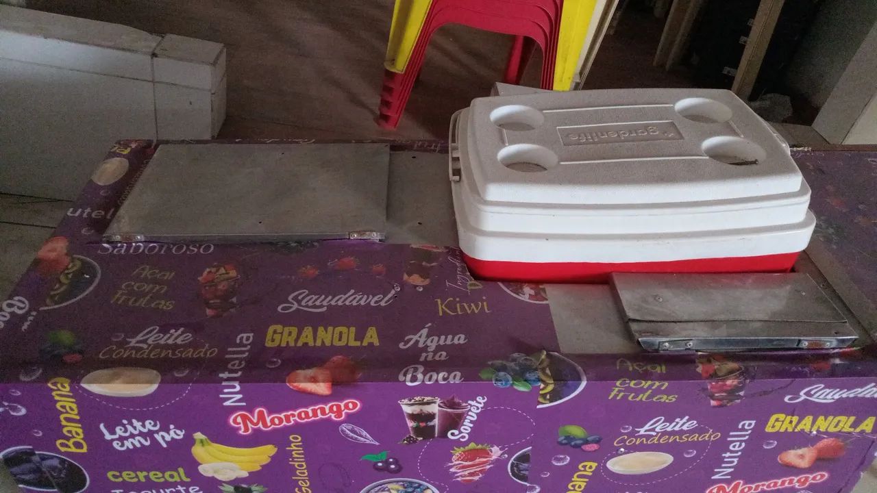 Carrocinha pra Açaí de inox  adesivada!! - Foto 3