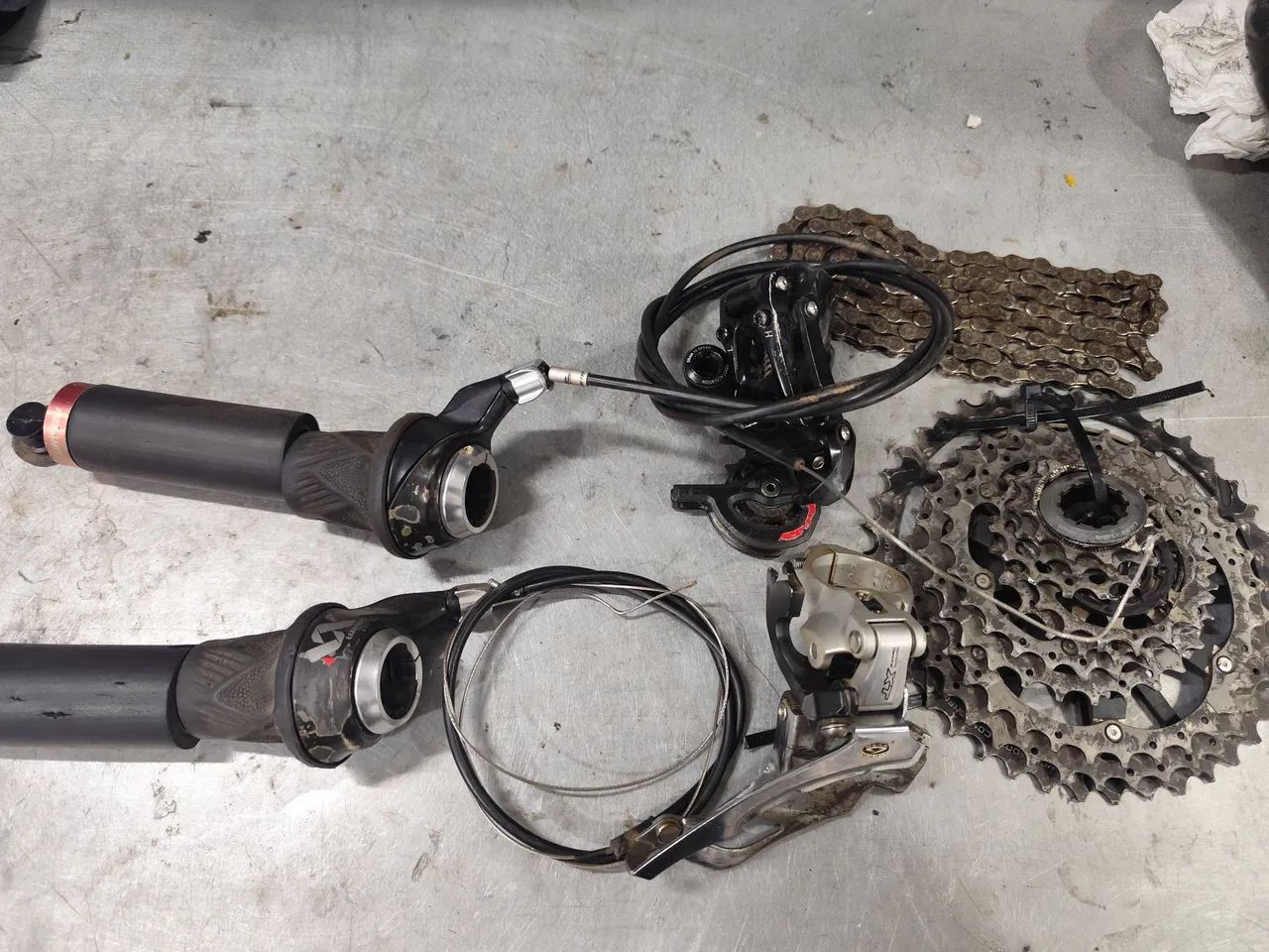 Kit trocadores Sram Grip Shift e câmbios